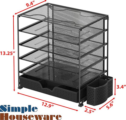 Simple Houseware 5-Tier Document File Tray - Image 5