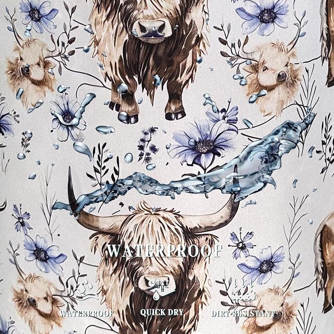 Watercolor Highland Cow Laundry Hamper - Image 5