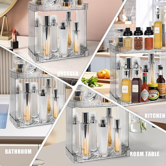 Bathroom Counter Organizer Cosmetics Skincare Organizers Skincare Makeup - Image 7