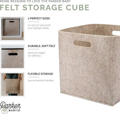 Parker Baby Felt Foldable Storage Cube - Image 3
