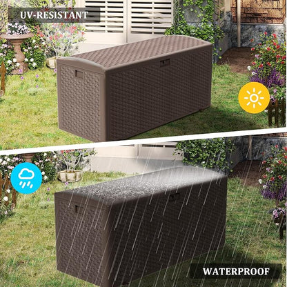 180 Pro Gallon Waterproof Outdoor Storage Bin Resin Deck Box - Image 4