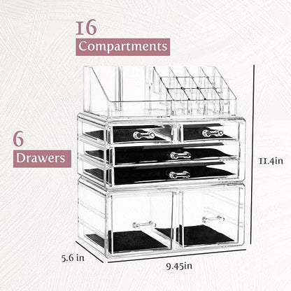 Masirs Clear Cosmetic Storage Organizer, Classy Design, Simplifies Your Life - Image 2
