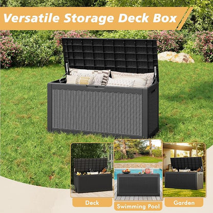 Outdoor Storage Box, Resin Deck Boxes Outdoor Waterproof - Image 7