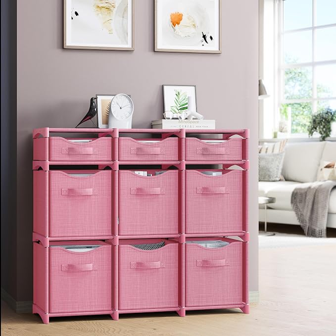 9 Cube Closet Organizers And Storage | Includes All Storage Cube Bins | Easy To - Image 5