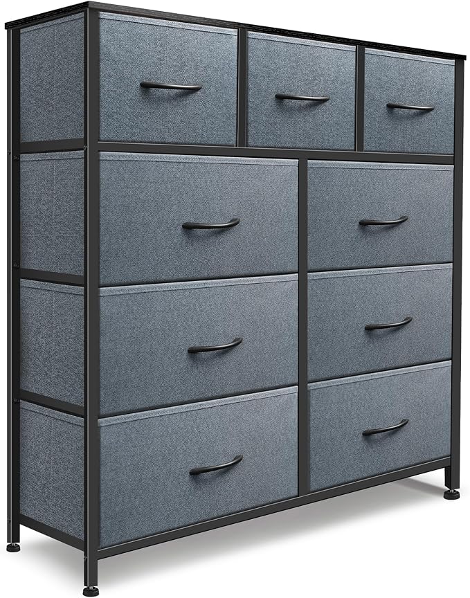 Dresser for Bedroom with 9 Drawers, Chest of Drawers, Storage Drawers Organizer by Sonharlar