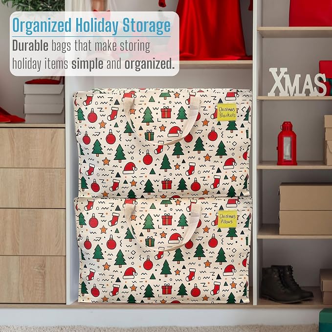 VENO 2 Pack Moving Bags and Large Christmas Decoration Storage Bins - Image 6