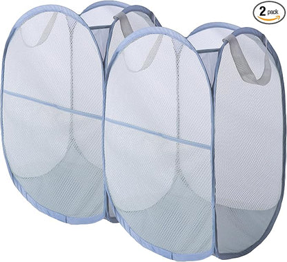 Foldable Mesh Popup Laundry Hamper, Laundry Basket Easy to Open and Fold by Unknown