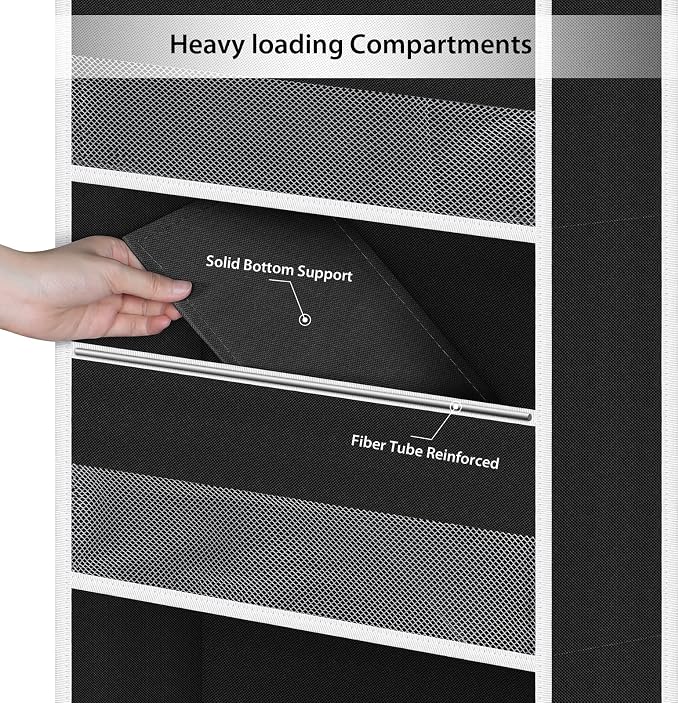 Univivi 6-Shelf Over Door Hanging Organizer Fabric Baby Door Storage - Image 5