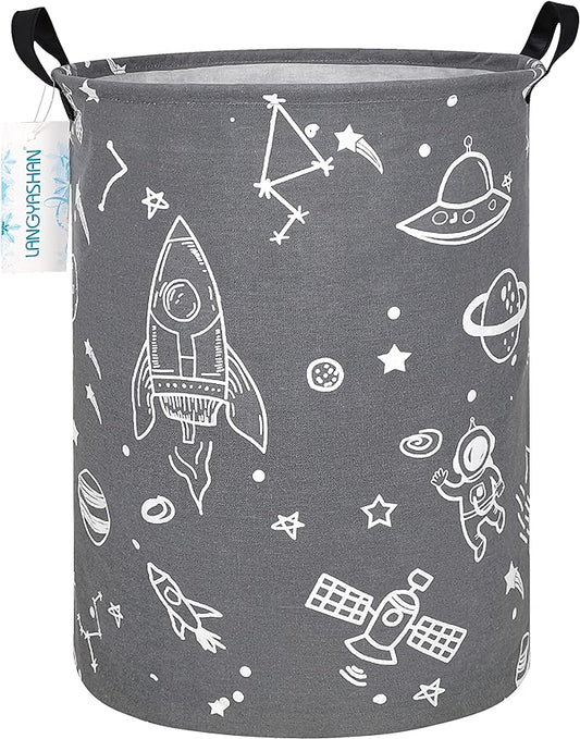 LANGYASHAN Storage Bin, Canvas Fabric Collapsible Organizer Basket by LANGYASHAN