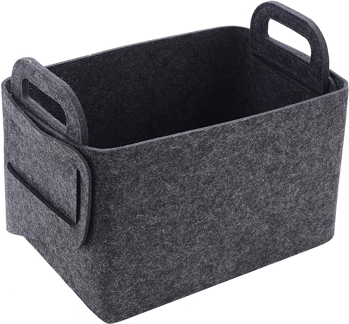 Minoisome Storage Basket Felt Storage Bin Collapsible& Convenient Box Organizer by Unknown