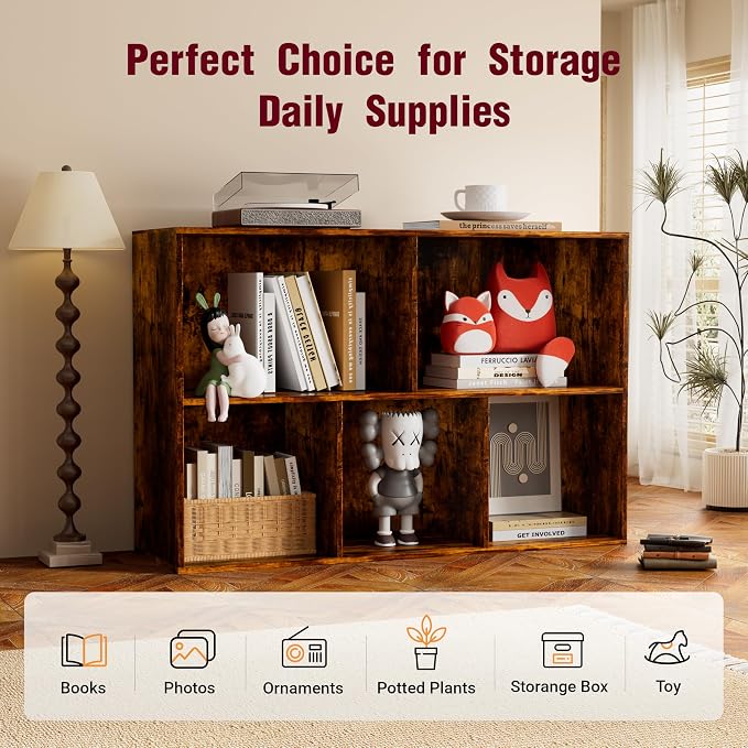Book Shelf, Wooden Cube Storage Organizer - Image 6