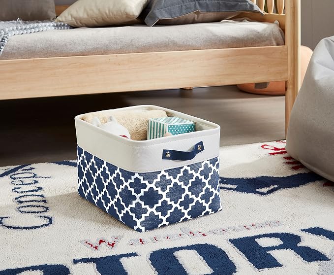 DECOMOMO Blue Storage Bins Fabric Storage Baskets - Image 7