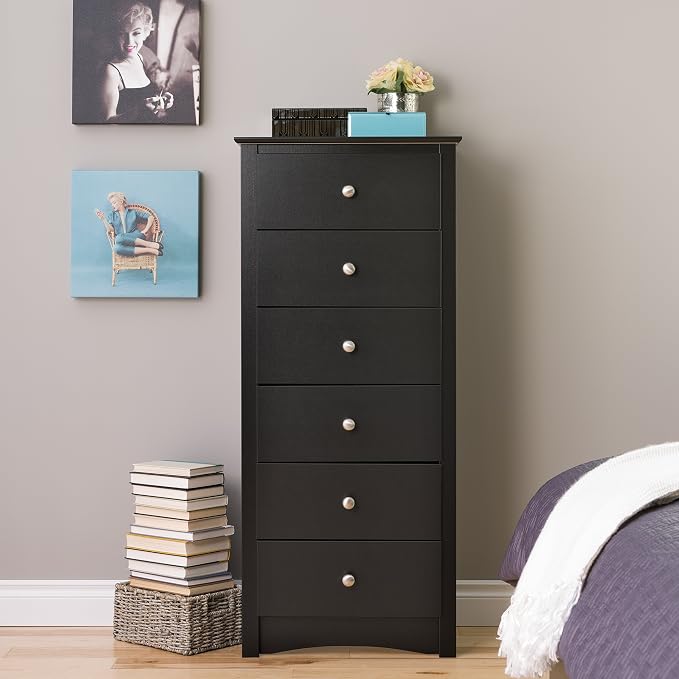 Prepac Sonoma 6 Drawer Dresser for Bedroom, Tall Chest of Drawers, Bedroom - Image 2