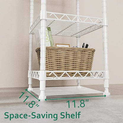 GIOTORENT 5 Tier Standing Shelving Metal Units, Adjustable Height Wire Shelf - Image 3