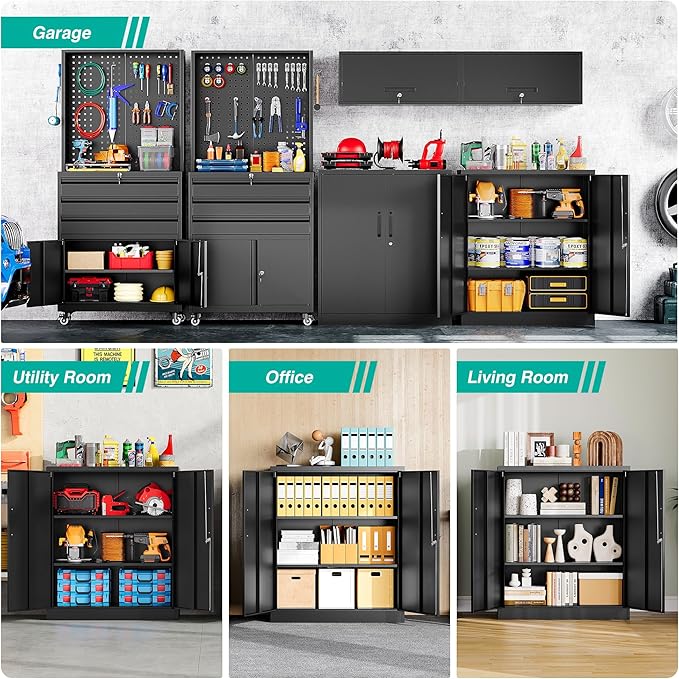SISESOL 36 inch Metal Storage Cabinet - Image 4