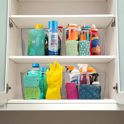 ClearSpace Clear Plastic Storage Bins – XL 6 Pack Perfect Kitchen or Pantry - Image 2