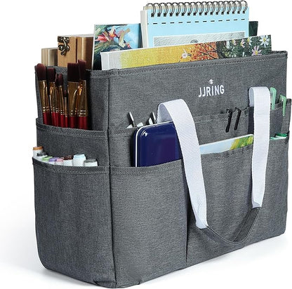 JJRING Craft Organizer Tote Bag, Large Art Storage Caddy by JJRING
