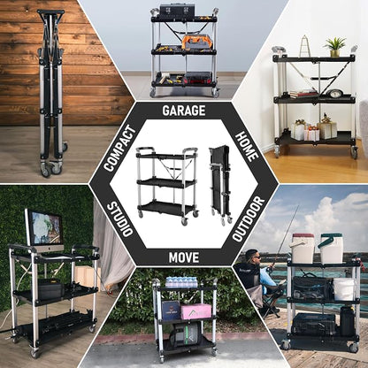 Olympia Tools 85-189 Pack N Roll Collapsible Service Cart, 300LB Capacity - Image 2