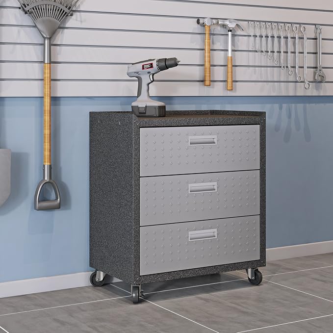 Manhattan Comfort Fortress Collection Convenient Durable Mobile Garage Chest - Image 2