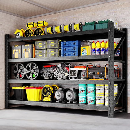 71" W Storage Shelves 5000lbs Garage Metal Shelving Heavy Duty Garage Shelves by BYNSOE