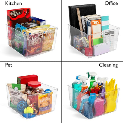ClearSpace Clear Plastic Storage Bins – XL 8 Pack Perfect Kitchen or Pantry - Image 5