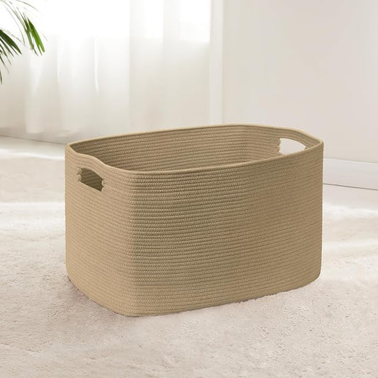 45L Small Wicker Laundry Basket by SunNewt