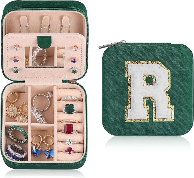 Parima Travel Jewelry Box for Girls Women, Initial Organizer Must Haves Case by PARIMA