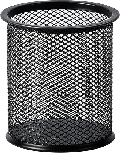 Amazon Basics Wire Mesh Pen Cup, Office Caddy Storage, ‎3.7" x 3.3" by AmazonBasics