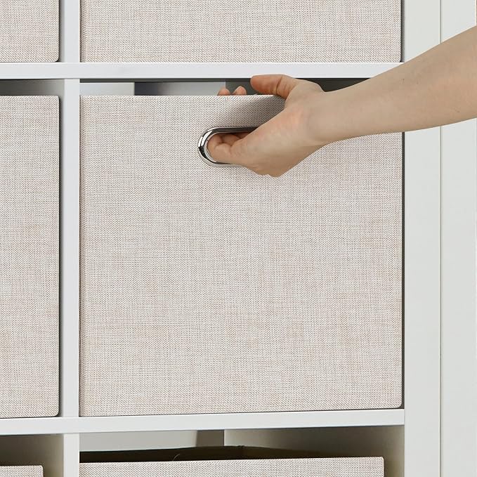 Posprica 15.12"x12.13"x12.01" Storage Cube Bins, Linen Decorative Closet - Image 6