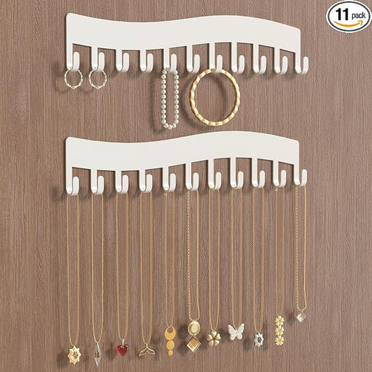 Wall Necklace Organizer Holder: Wall Mounted Jewelry Hanging Storage Necklaces by Josmimic