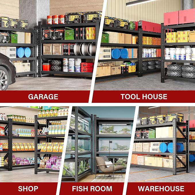7000LBS Heavy Duty Garage Shelving Units, Large Storage Rack, Steel Shelf - Image 5