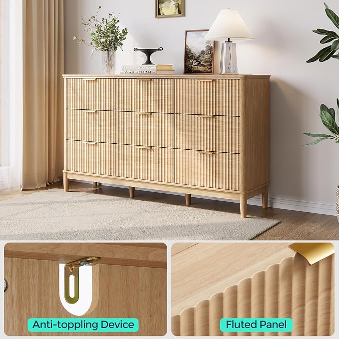 LINSY Fluted Dresser for Bedroom - Image 4