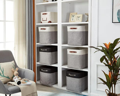 DECOMOMO Storage Baskets | Large Storage Bins 54.5L Fabric Baskets - Image 9