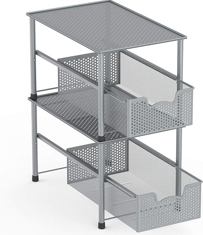 Simple Houseware Stackable Under Sink Cabinet Sliding Basket Organizer Drawer - Image 4