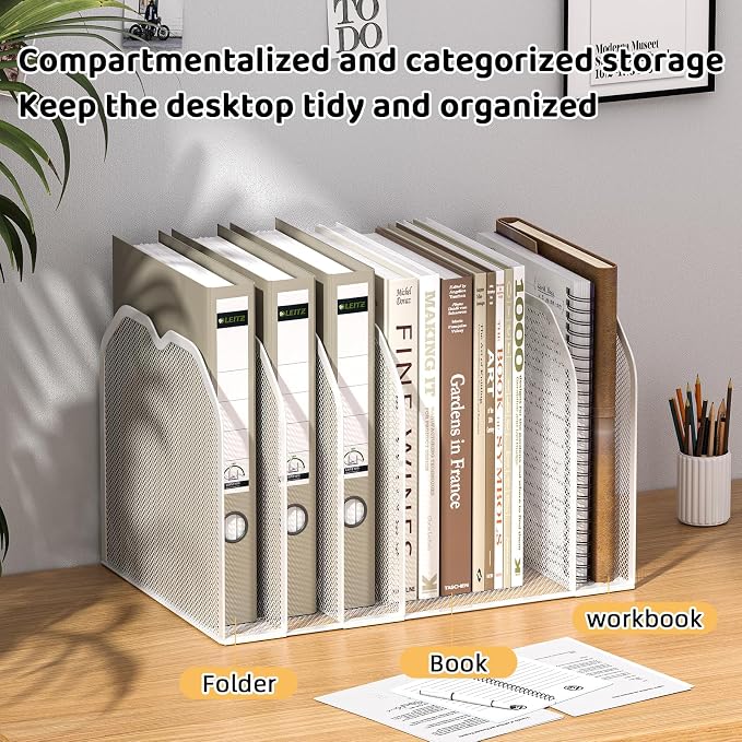 White 7-Section File Folder Organizer - Image 5