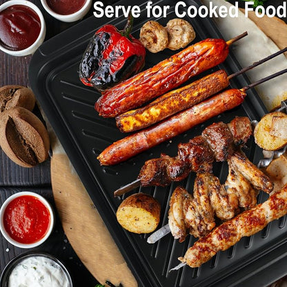 KAQAHIDO Grilling Deep Prep and Serve Trays, BBQ Platter - Image 4