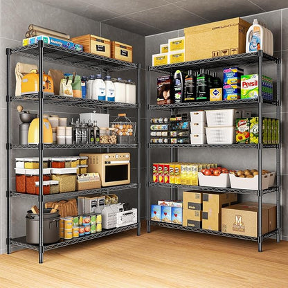 48" W Storage Shelves 5-Tier Wire Shelving, 1875LBS Adjustable Metal Shelving - Image 8