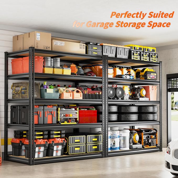 2300LBS Storage Shelves Heavy Duty 5 Tier Garage Storage Shelving, Adjustable - Image 5