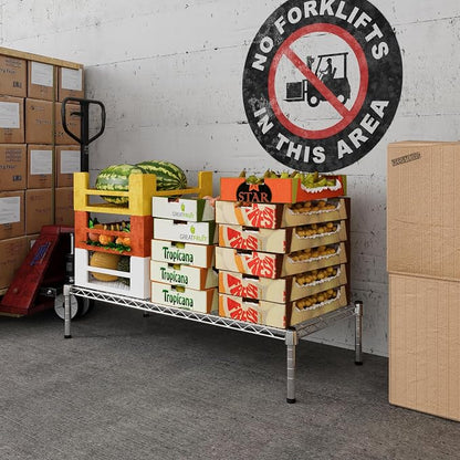 18" Deep x 42" Wide x 8" Height 1-Tier Wire Shelving Kit | NSF Commercial - Image 5