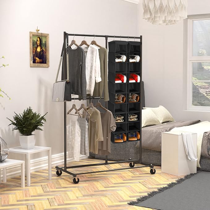Simple Houseware 10 Shelves Closet Hanging Shoe Organizer - Image 4