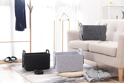 Storage Basket Felt Storage Bin Collapsible& Convenient Box Organizer - Image 6