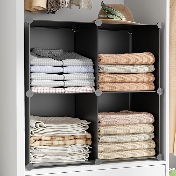 6-Cube Storage Organizer, Closet Organizer Storage Cabinet Shelf Bookcase - Image 2