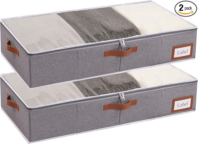 Yawinhe Under Bed Storage Containers, 2 Pack, Bin by Yawinhe