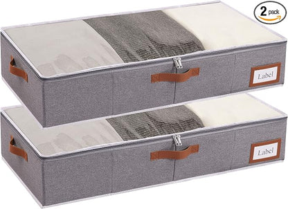 Yawinhe Under Bed Storage Containers, 2 Pack, Bin by Yawinhe