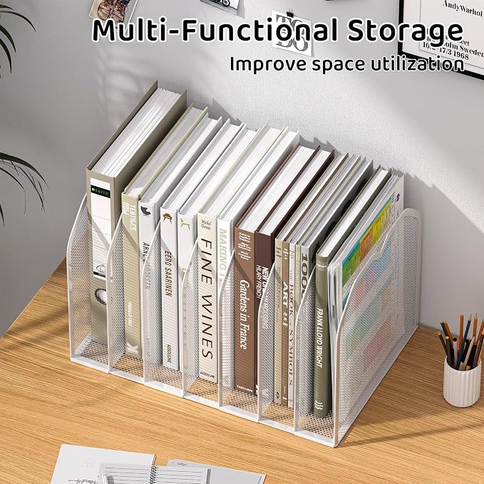 White 7-Section File Folder Organizer - Image 2