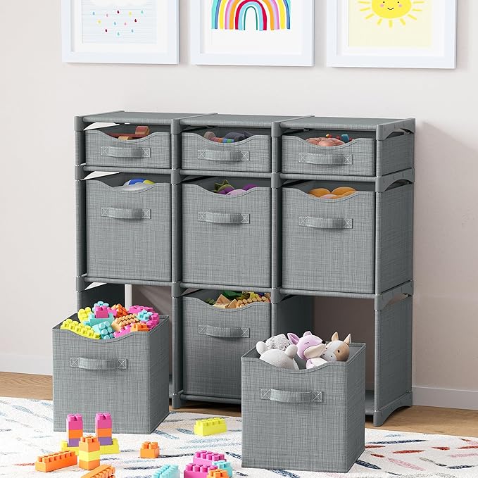 9 Cube Closet Organizers, Includes All Storage Cube Bins, Baby Closet Bedroom - Image 2