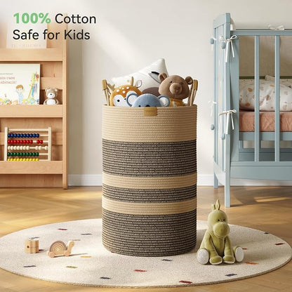 75L Striped Laundry Hamper - Image 3