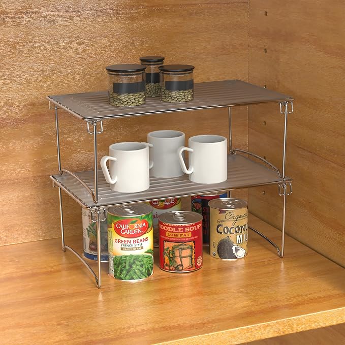 Deco Brothers Stackable Cabinet Shelf Organizer, 2 Pack - Image 5