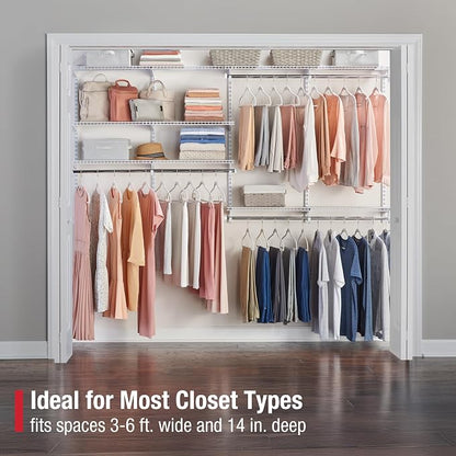 Rubbermaid Configurations Custom Closet Kit, 3-6 Ft. Adjustable Metal Wire - Image 2