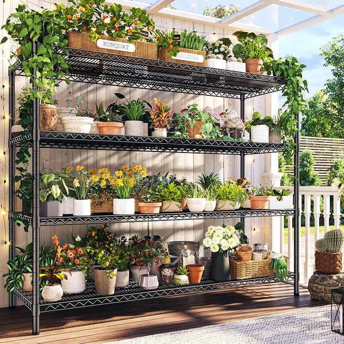 REIBII 60" W ×24" D×65.3" H, 4 Tier Wire Shelving 2878LBS Heavy Duty Steel - Image 7